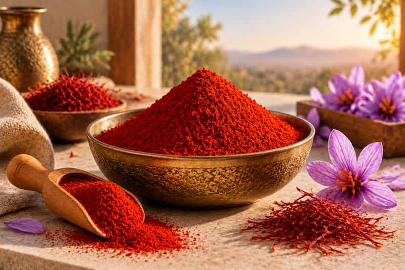 پودر زعفران درجه یک مرغوب مناسب بازار صادراتی
